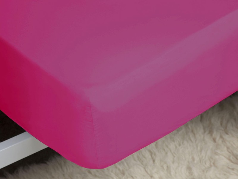 Belledorm 200 Thread Count Easy Care 11" Fuchsia Fitted Sheets